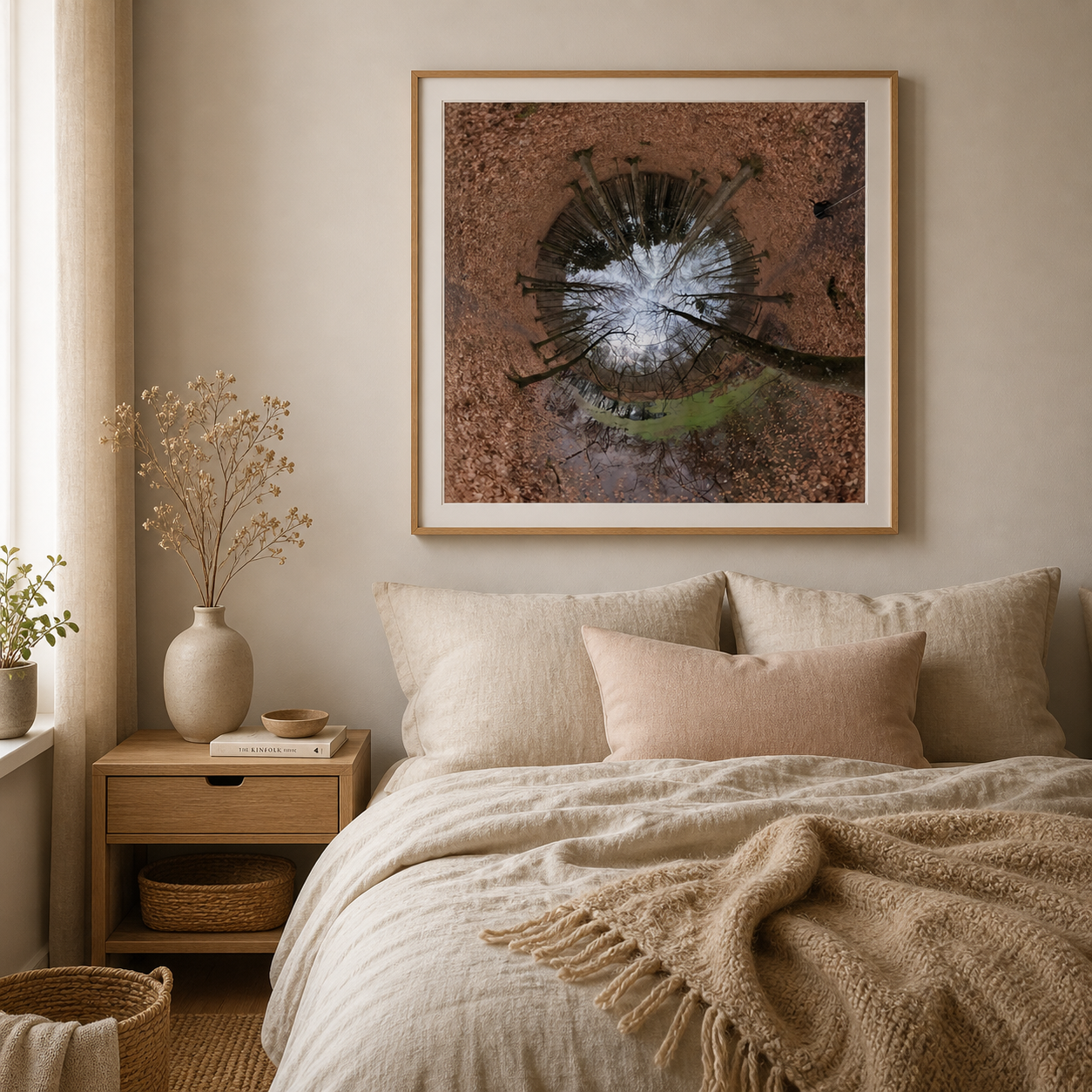 Moss Mirror Circle – Nordic green moss nature art