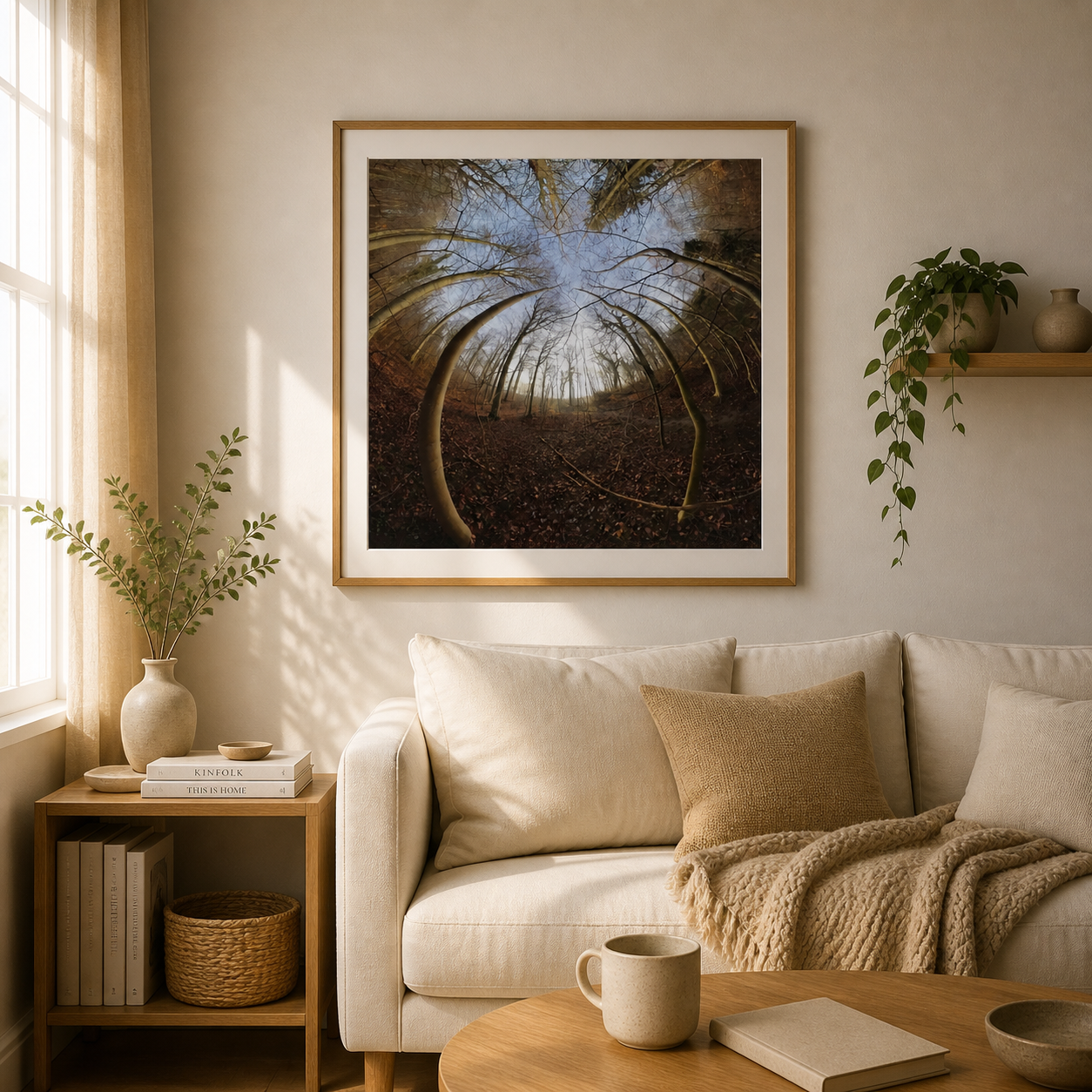 Autumn Forest Portal – Nordic autumn nature wall art