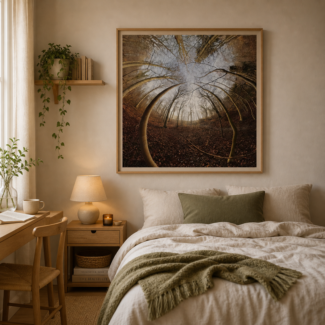 Autumn Forest Portal – Scandinavian autumn woodland art