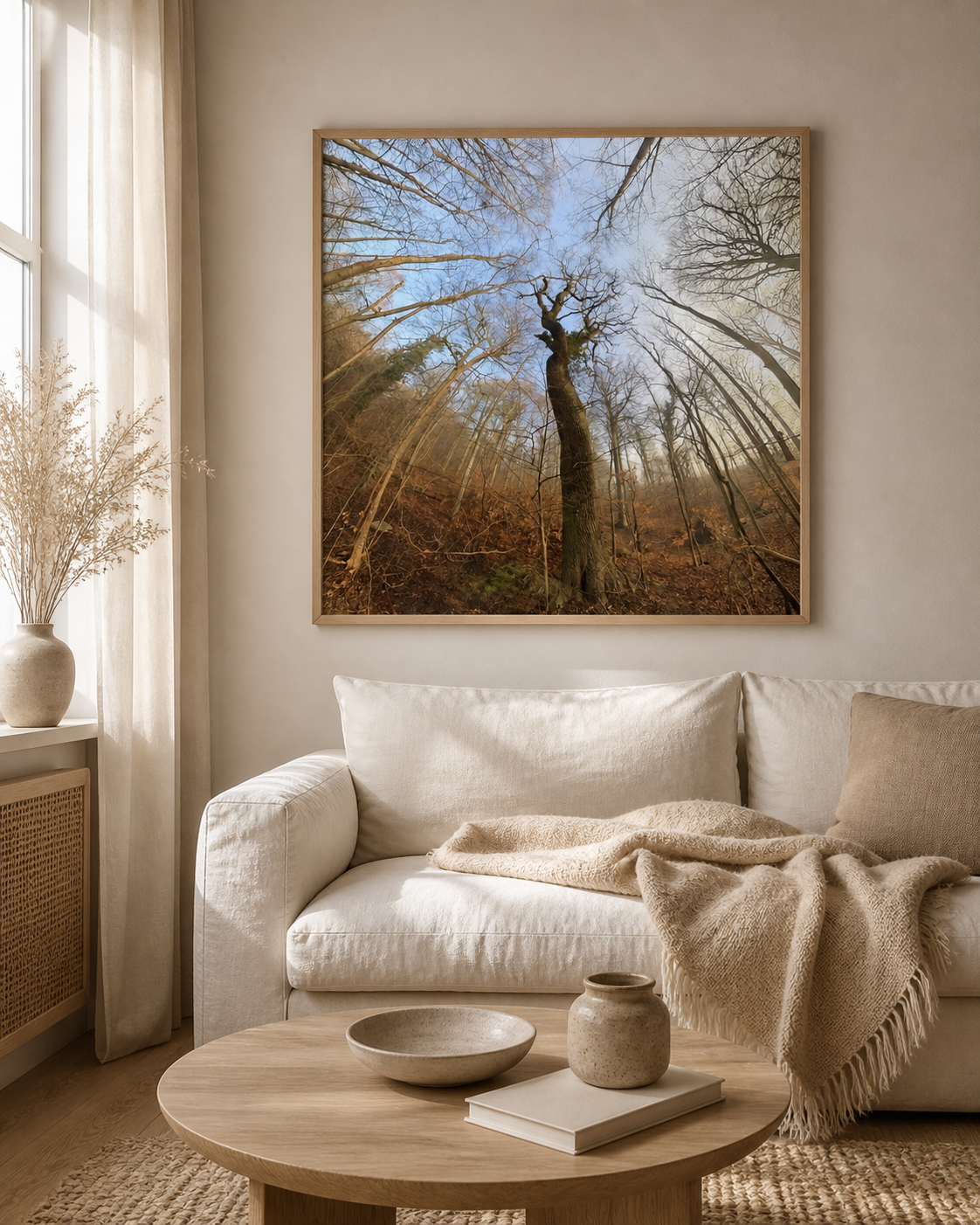 Birch Sky Circle – Nordic nature birch sky print