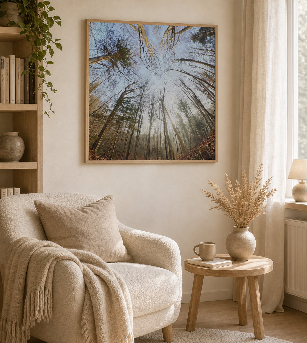 Forest Light Portal – Nordic nature light art print