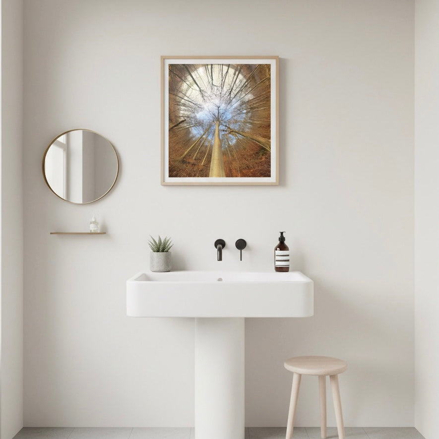 Spiral Forest Poster – Scandinavian Abstract Nature Wall Art