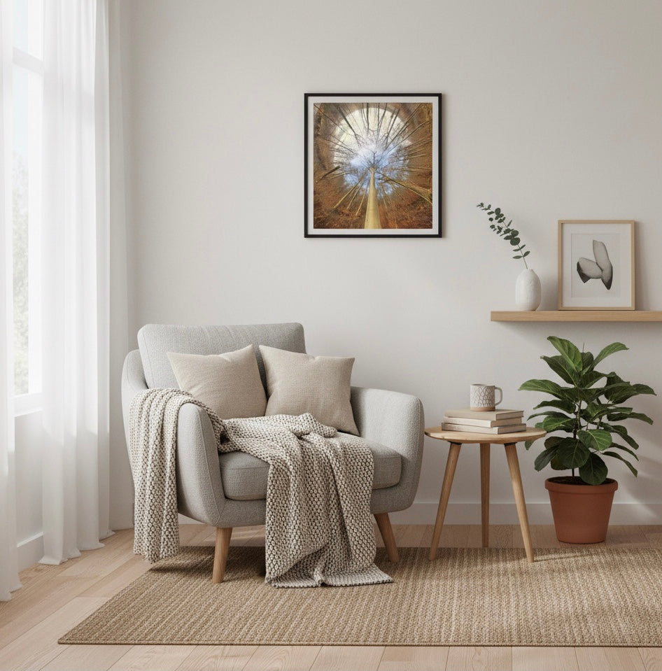 Spiral Forest Poster – Scandinavian Abstract Nature Wall Art