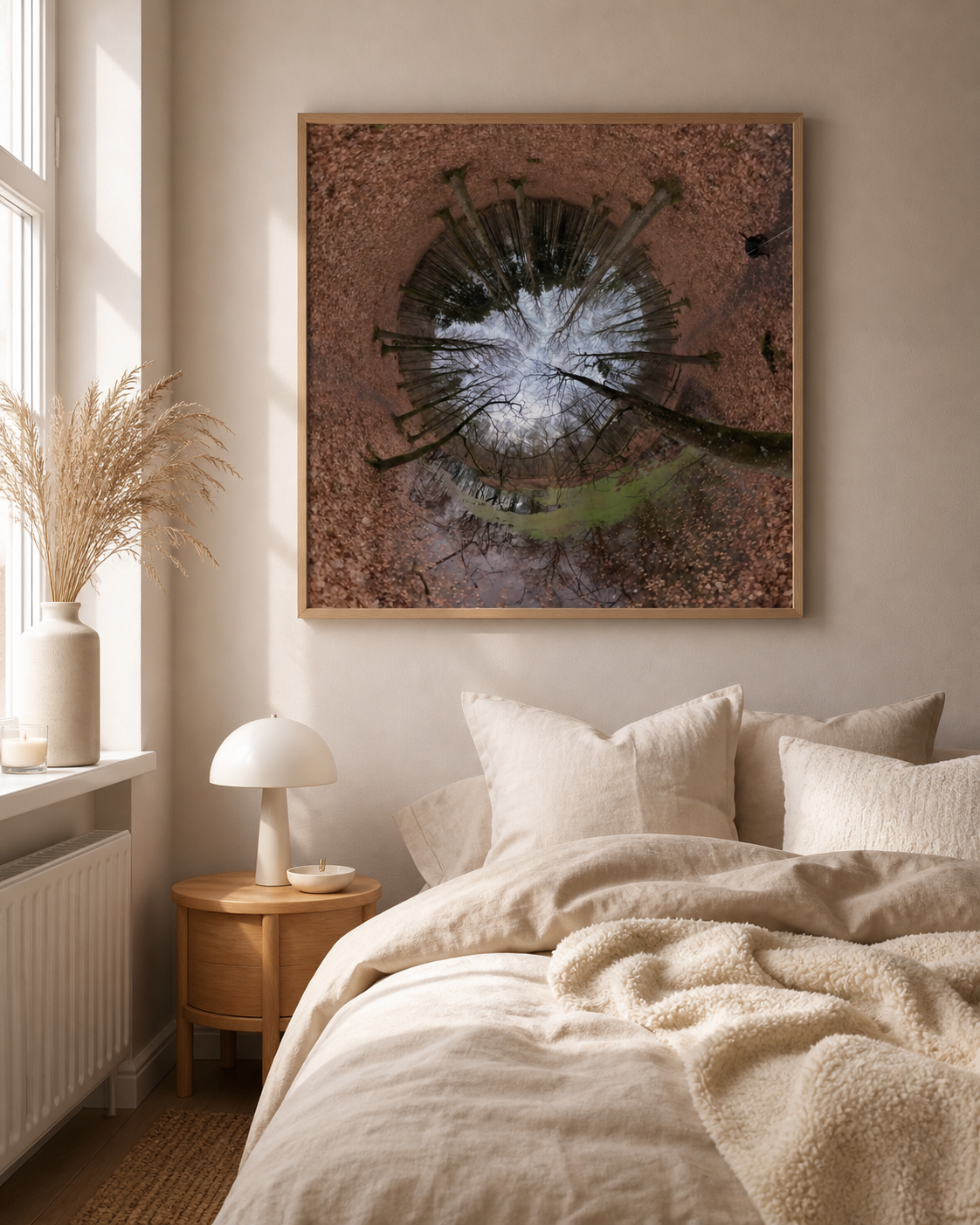 Moss Mirror Circle – Nordic moss reflection art