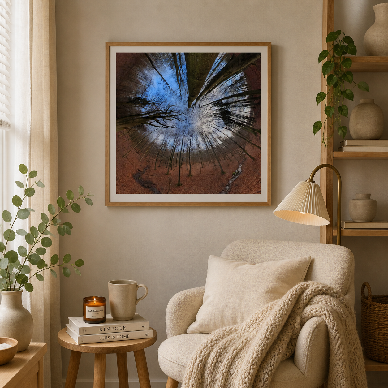 Woodland Sky Portal – Scandinavian nature sky art print