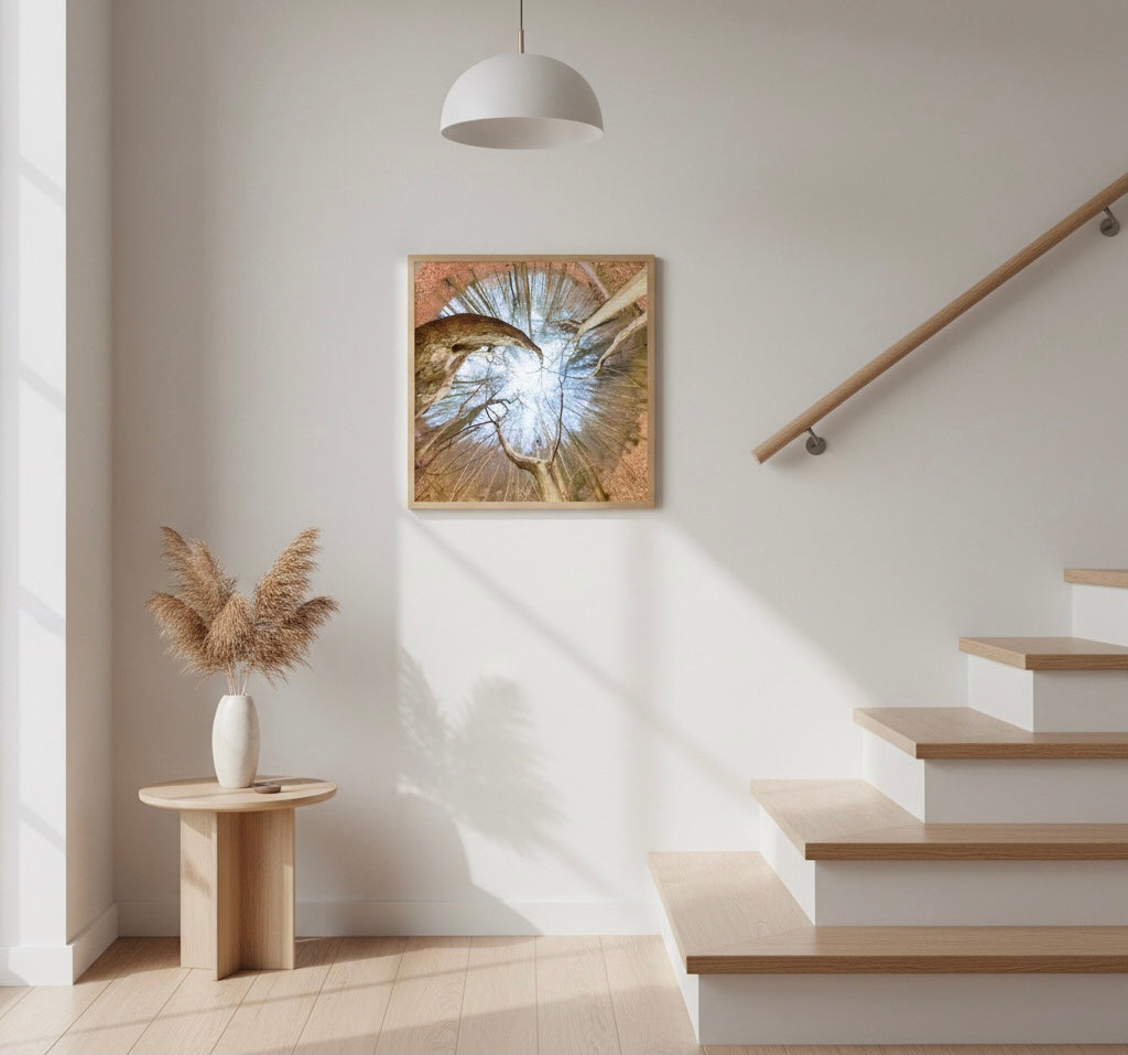 Spiral Tree Poster – Scandinavian forest nature art